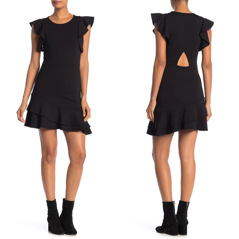 Rebecca Minkoff Spahira Black Dress Ruffle Size 2